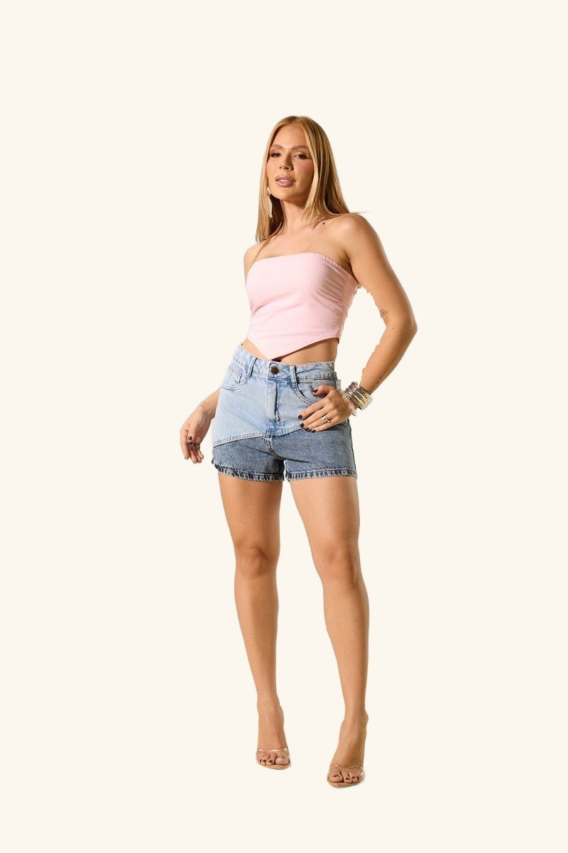 Short Blue Duo Stela