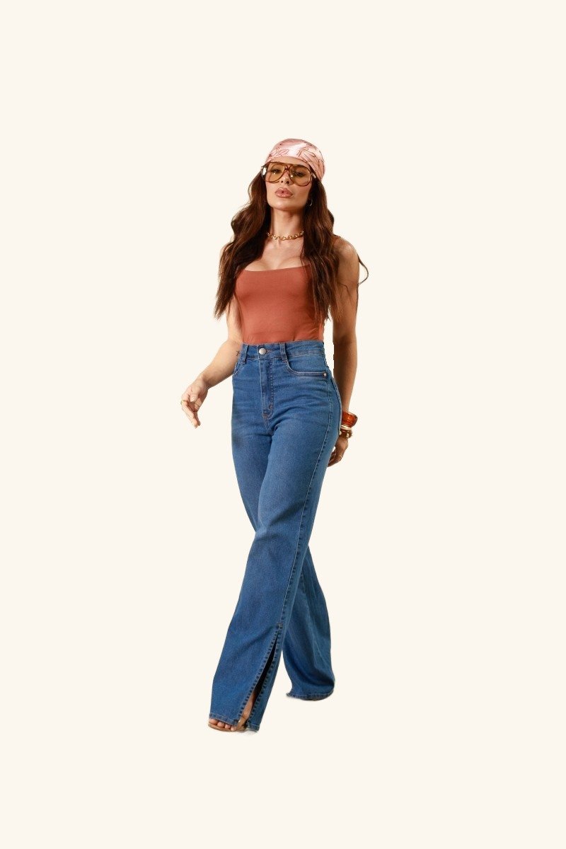 Calça Fenda Tricia